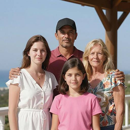 Outdoor Family Portrait with Beautiful Background