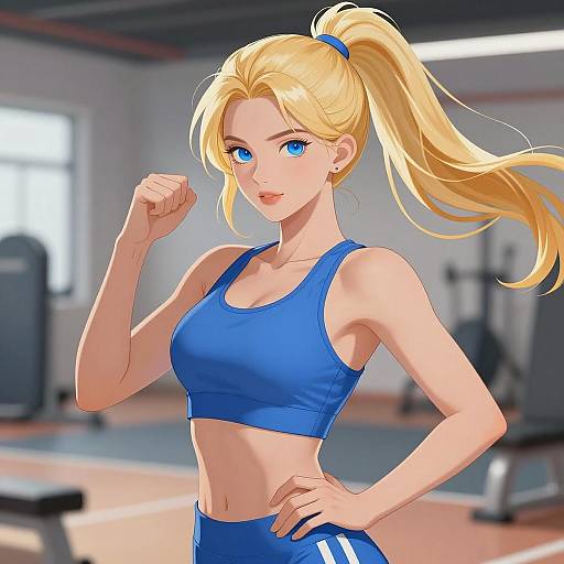 Energetic Fitness Illustration of a Woman
