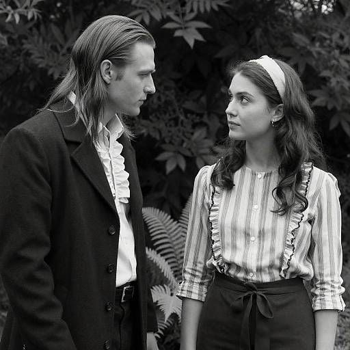 Intimate Black-and-White Portrait in Nature