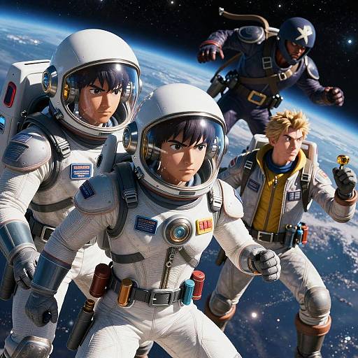 Daring Space Crew Battling Pirates