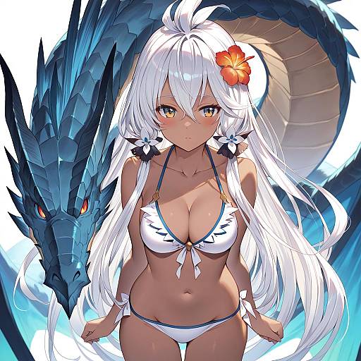 Illustration of Zooey (granblue fantasy), granblue fantasy in the style of Weee (raemz)