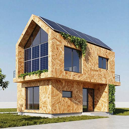 Futuristic Eco-Friendly OSB House Exterior