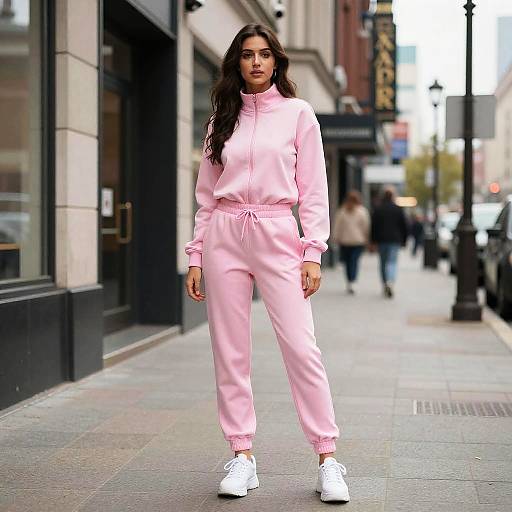 Princess in Pink Tracksuit Urban Style