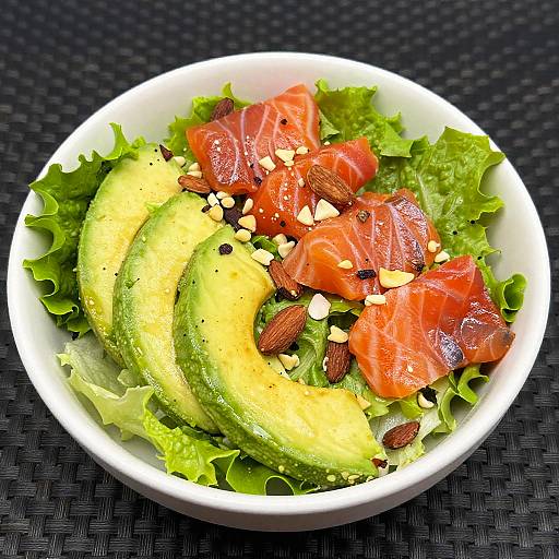 Vibrant Salmon Avocado Salad Bowl