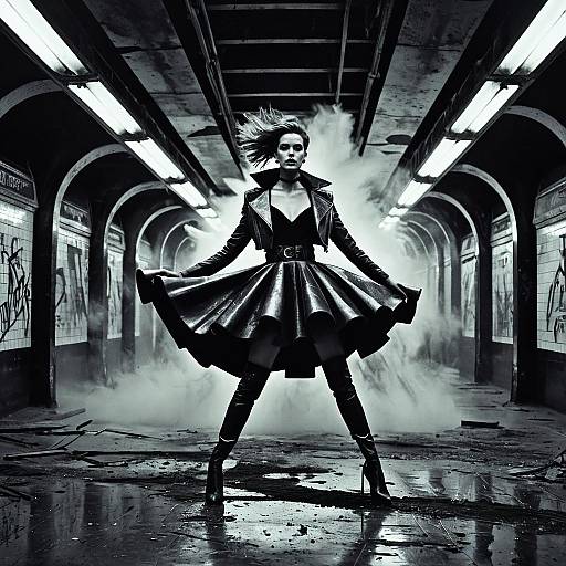 Avant-Garde Fashion in Abandoned Subway