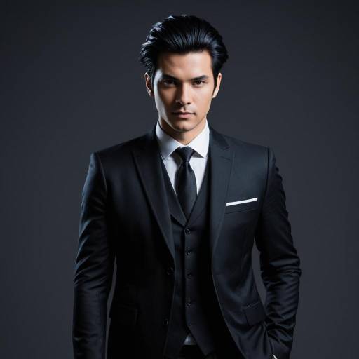Confident Man in Sharp Dark Suit