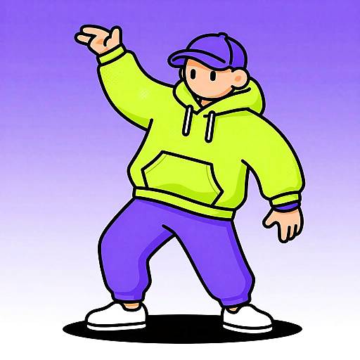 Hologram Mole Hip-Hop Breakdancer