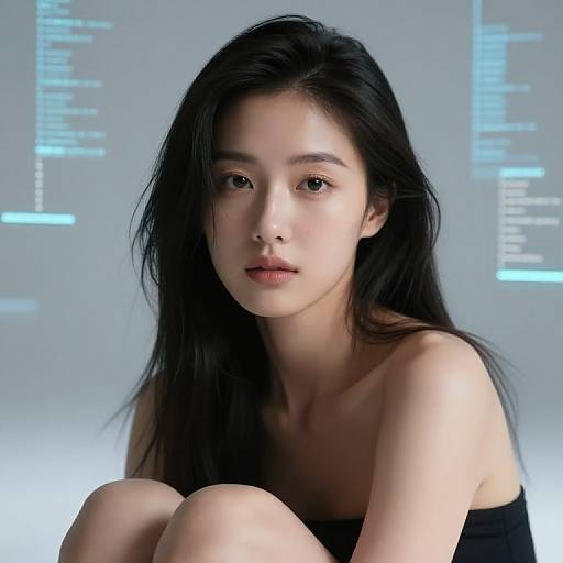 Hyper-Realistic AI Actress Close-Up