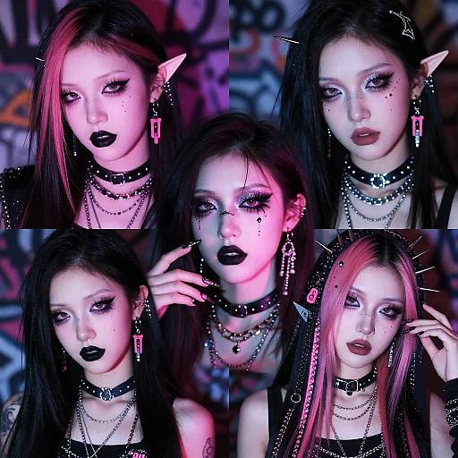 Emo Glam Neon Collage Aesthetic