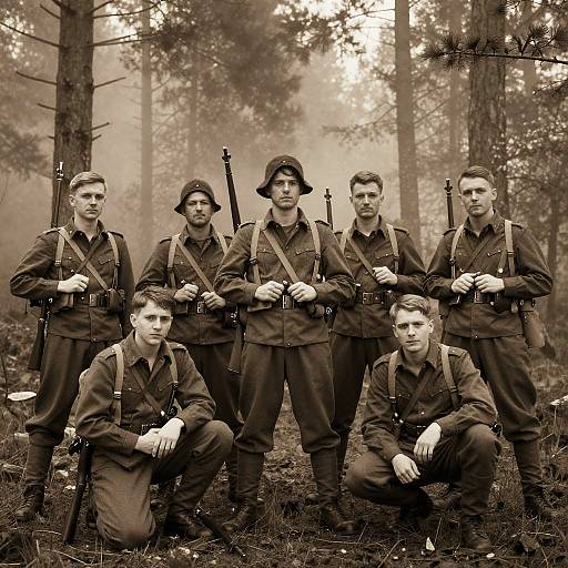 707th Regiment in Foggy WWII Forest
