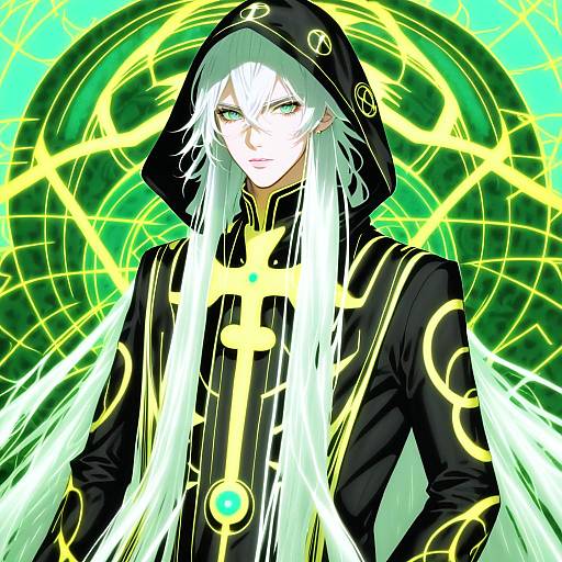 Illustration of Asclepius (fate), fate (series) in the style of Hotate-chan