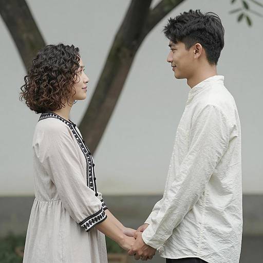 Romantic Couple in Nature Setting