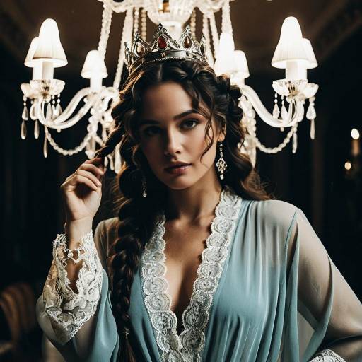 Elegant Character in Chiffon Robe