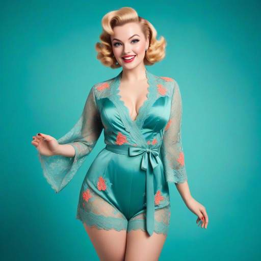 Playful 1950s Burlesque Dancer Illustration