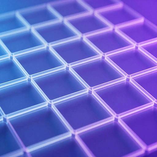 Futuristic Neon Latex Grid Interface