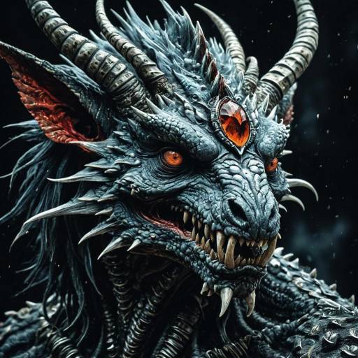 Hyper-detailed Mystical Dragon Portrait