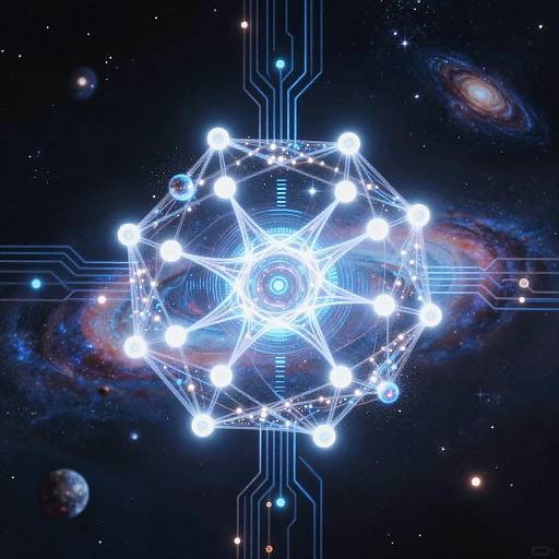 Futuristic AI Neural Network in Space