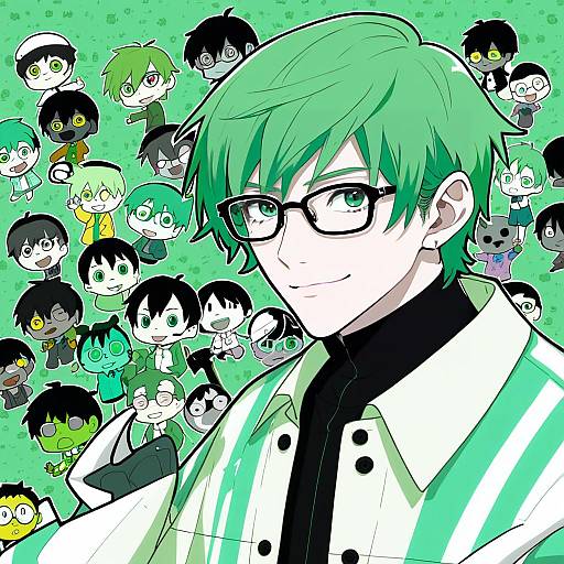 Illustration of Gumiya, vocaloid in the style of Mutsuki (moonknives)