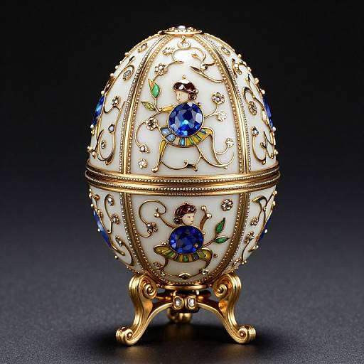 Faberge-Inspired 1903 Bonbonniere Egg