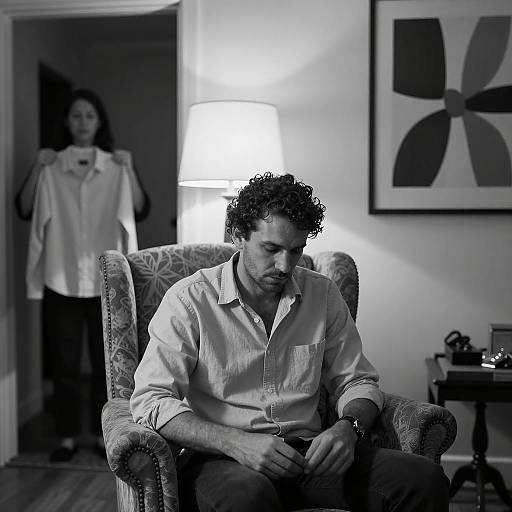 Candid Moment in Dimly Lit Room