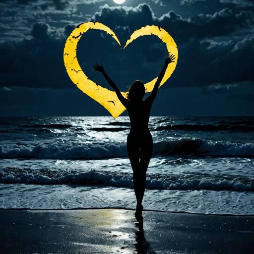 Surreal Moonlit Beach with Dancer Surreal Moonlit Beach with Dancer