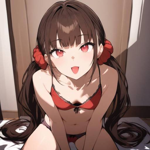 Anime Girl with Twintails and Red Eyes