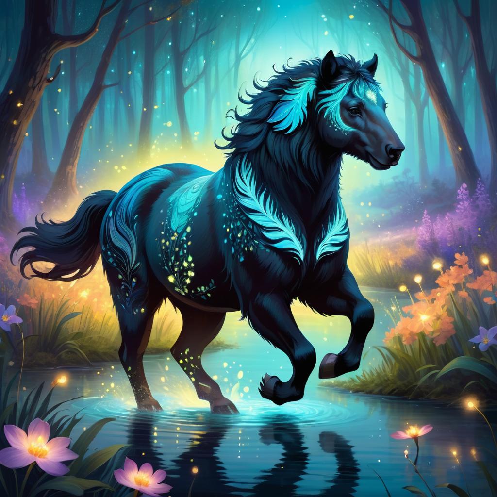 Mystical Centaur-Bear in Enchanted Wetlands