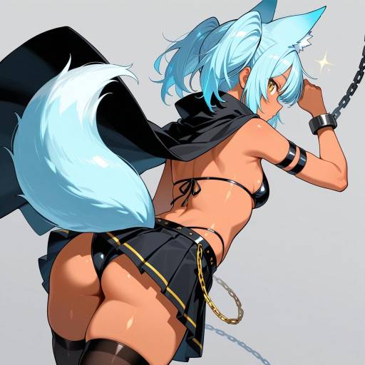 Futuristic Fox Girl in Cowboy Shot Futuristic Fox Girl in Cowboy Shot