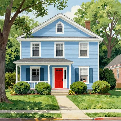 Charming Suburban House Art Print