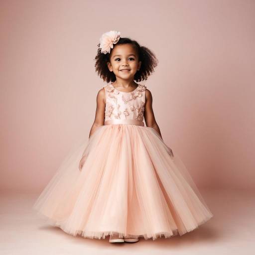 Smiling Toddler Girl in Pink Tulle Dress
