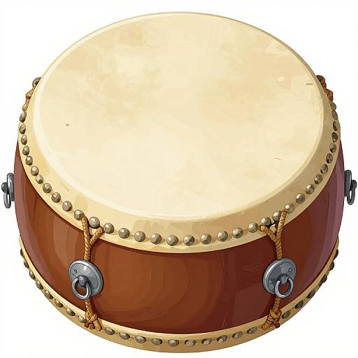 Traditional Wooden War Drum Icon