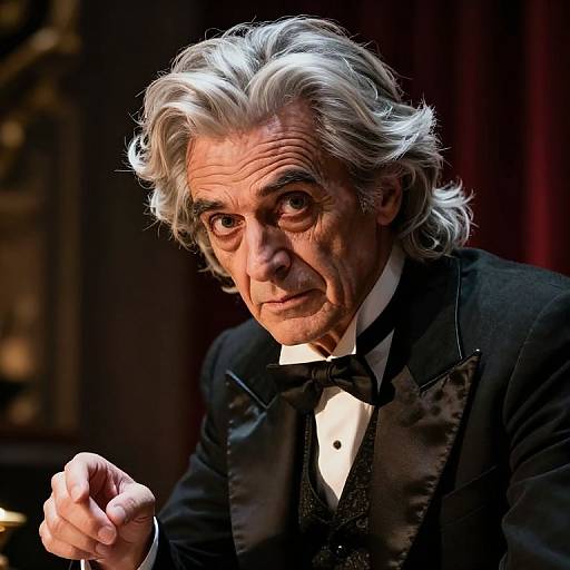 Photorealistic Portrait of Experienced Magician