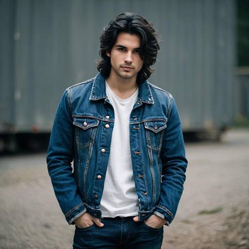 Young Man in Denim Jacket and Jeans
