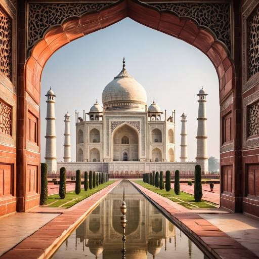 Elegant Silk Taj Mahal in Macro Detail