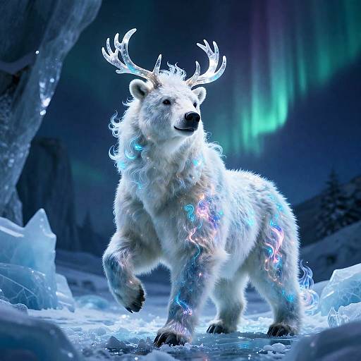 Majestic Centaur-Bear in Ice Cave