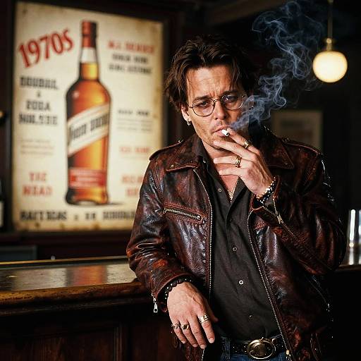 Johnny Depp Vintage 1970s Bar Photo