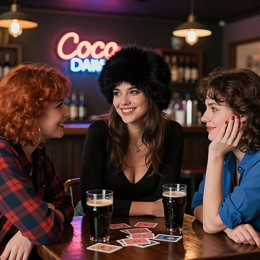 Night Out at the Dimly Lit Bar