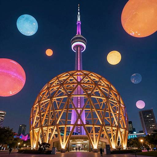 Surreal Psychedelic Bamboo Dome