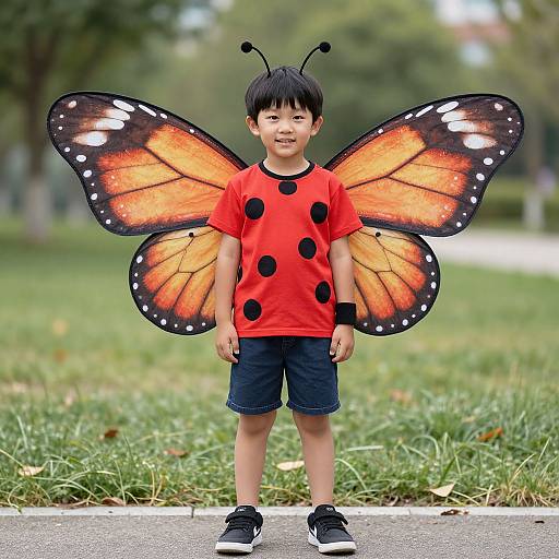 Realistic Male Ladybug Wings Costume