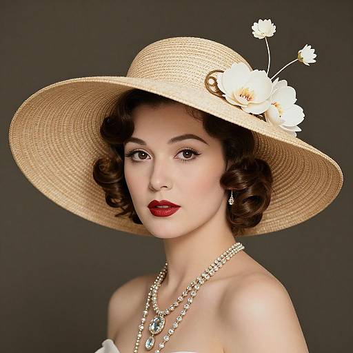 Vintage 1920s Elegant Woman Portrait