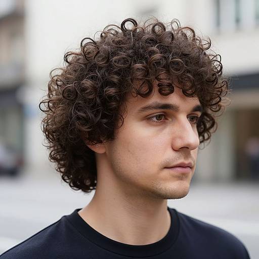 Curly Curtain Haircut Portrait Photography