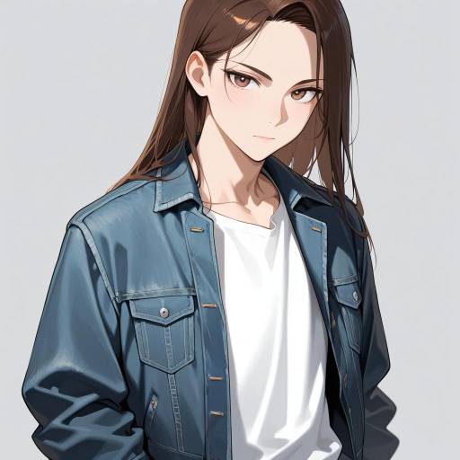 Lithe Male in Denim Jacket Portrait