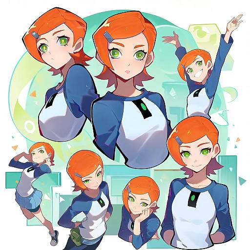 Illustration of Gwen tennyson, ben 10 in the style of Youzaiyouzai112