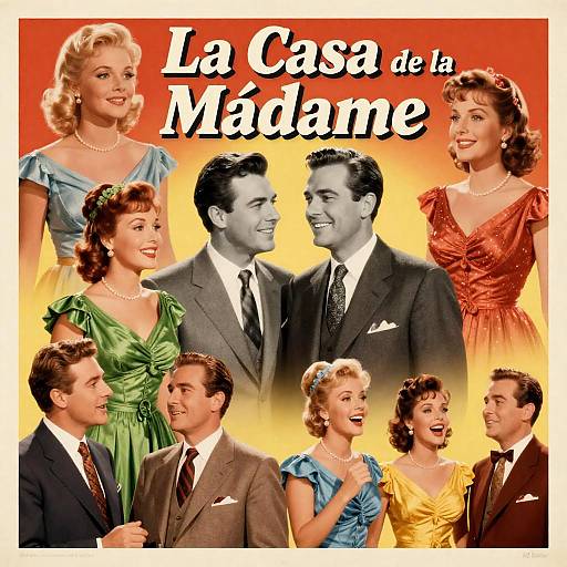Vintage Movie Poster La Casa de la Mádame