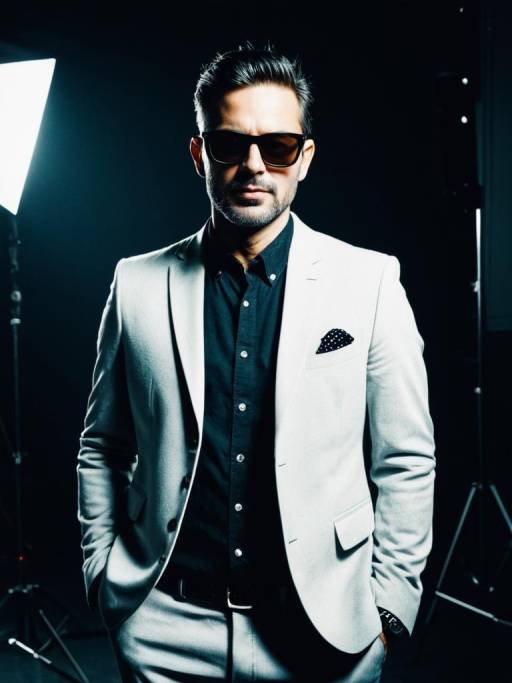 Fashion Portrait of Man in Sunglasses
