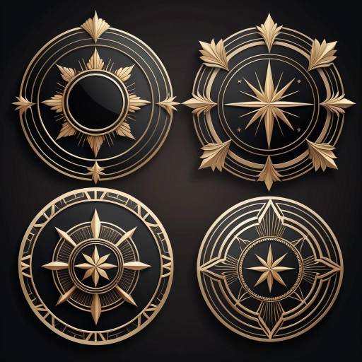 Elegant Art Deco Emblem Set Designs
