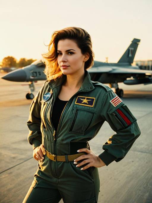 Golden Hour Top Gun Cosplay Photo