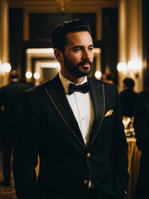 Man in Black Tuxedo at Formal Event