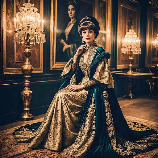 Vogue Cover: Extravagant Puff-Sleeve Gown