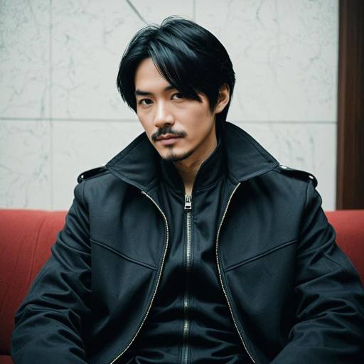 Portrait of Man in Dark Jacket with Serene Expression